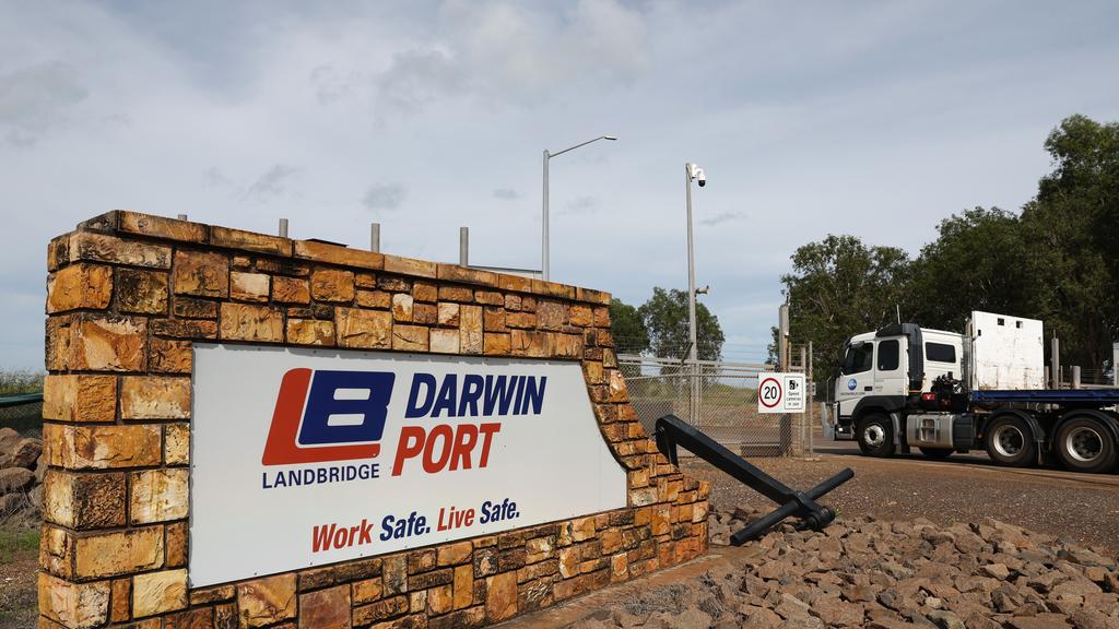 Entry to the Port of Darwin. The lease of Darwin Port to China's Landbridge Group has become a contentious issue.