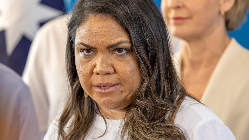 Jacinta Price attends a rally in Fremantle on federal election campaign trail. Picture: Thomas Lisson / NewsWire